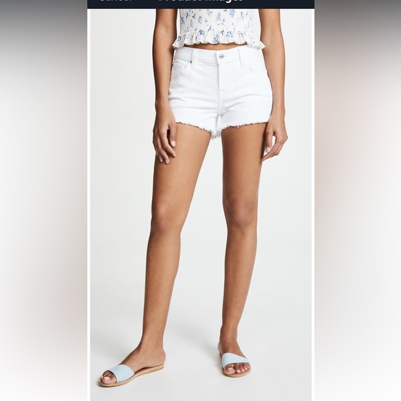 7 for all Mankind Cutoff Denim Shorts in Clean White size 29 - Picture 5 of 9